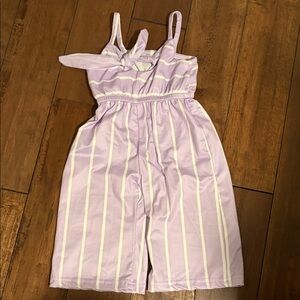 Adorable Lavender Striped Kids Romper